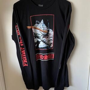 Friday Black Graphic Long Sleeve Tee